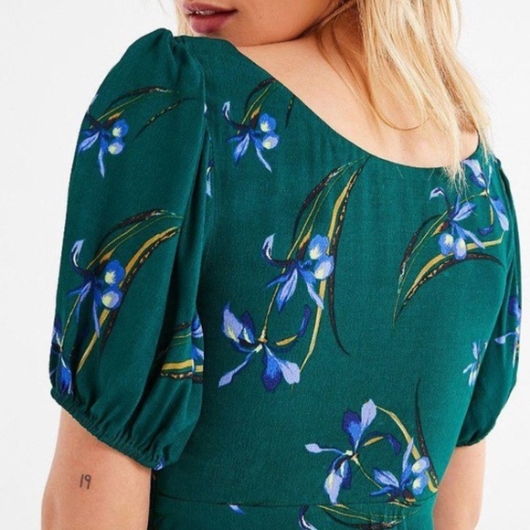 Urban Outfitters Emerald Green Floral Dress. Pre-Owned. - Picture 6 of 12